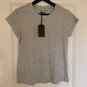 NWT AllSaints Anna Cuff Sleeve Cotton T-Shirt Size US4